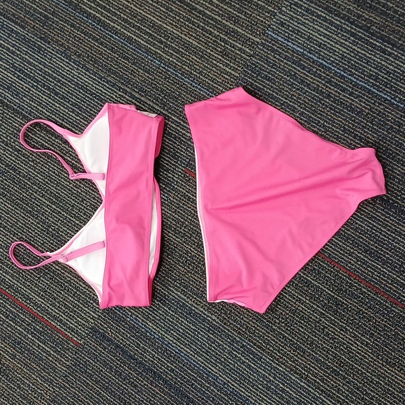 Blue Twist Bikini Swim Top High Waisted Bottoms NWOT Size XL - Picture 5 of 7